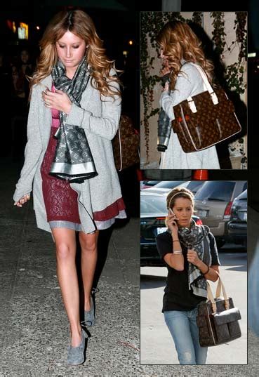 Louis Vuitton Lover Ashley Tisdale Asks for New Handbag This